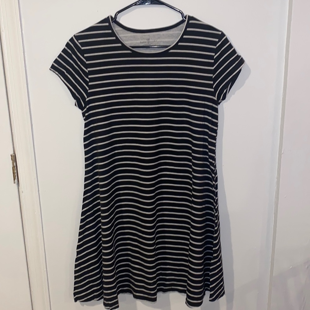 Bobbiebrooks Medium Black and White Striped Dress